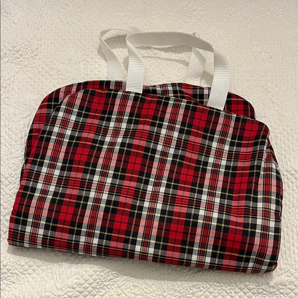 American Girl Handmade Garment bag Tartan 4 Removable Hangers